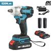 NONE Avvitatore a impulsi brushless da 520 N.m, trapano elettrico da 18 V, avvitatore a batteria a velocità variabile, strumento per riparazioni automobilistiche con 2 bussole e batteria 388VF