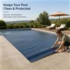 NONE Copertura Solare per Piscina, Telo Termico Galleggiante per Piscina in PE 732x366 cm Nero e Blu, Copertura Protettiva per Piscina, Accessorio per Piscina Esterna
