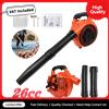 NONE Soffiatore Aspiratore a Benzina Portatile 26cc Motore a 2 Tempi Avvio Facile Leggero Utilizzo con Una Mano Velocità Aria 250km/h per Giardino, Neve, Polvere e Pulizia Foglie, Soffiatore a Gas Senza