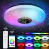 Oyajia Lampada da soffitto a LED da 60W con altoparlante Bluetooth, lampada RGB che cambia colore 50 cm, controllo APP dimmerabile, per camera da letto, soggiorno, bar