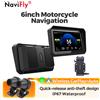 MEKEDE Navigatore per Moto da 6 Pollici con Schermo Touch HD Linux, 1000 NIT, Impermeabile IP67, Sgancio Rapido, Design Antifurto, WIFI Dual Band, CarPlay Wireless, Android Auto Opzionale,