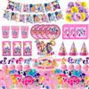 Hasbro Decorazioni per Feste di Compleanno a Tema Pony, Stoviglie Usa e Getta, Bicchieri e Piatti Rosa Little Pony, Articoli per Feste di Compleanno e Baby Shower