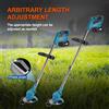 NONE Podofo Tagliaerba a Batteria 21V 1800W Decespugliatore Rasaerba 7800RPM Asta Telescopica 95-135cm 3 Lame 2 Ruote Batteria Doppia 1300mAh Utensili da Giardino