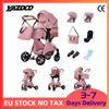 ALYIKOU Passeggino convertibile 3-in-1 multiuso che combina culla per neonati, seggiolino sportivo per bambini e seggiolino auto omologato per la sicurezza dei neonati in un unico set. Dotato di quattro ruote