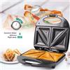 NONE Macchina per sandwich domestica 110V-220V, gaufrier, piastra elettrica multifunzione a doppia faccia riscaldante per panini e pasti leggeri