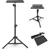 NONE Supporto Treppiede per Proiettore, Supporto Treppiede Portatile per Laptop, Supporto Multifunzione per Attrezzatura DJ e Studio, per Uso Esterno, Ufficio, Casa, Palco, Altezza Regolabile da 58 a 160