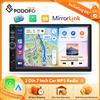 Podofo Autoradio 7'' con Carplay e Android Auto per Lettore Multimediale Universale MP5, BT, FM, 2din, Unità Principale Autoradio, SWC, Sistema Multimediale Intelligente per Auto, Stereo con