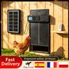 NONE Porta Automatica per Pollaio ad Energia Solare, Ricaricabile tramite USB, 4 Modalità con Timer e Sensore di Luce, per la Gestione Quotidiana di Piccoli Allevamenti di Bestiame in Giardino