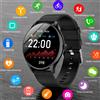 LAXASFIT Elegante Smartwatch Rotondo con Schermo HD da 1,52 Pollici, Chiamate Bluetooth, Monitoraggio della Frequenza Cardiaca, Orologio Fitness Multisport per Donne e Uomini