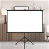 NONE Schermo per Proiettore da 84 Pollici 16:9 con Treppiede, Display Portatile per Home Theater, Materiale Premium HD 4K a 5 Strati con Guadagno 1.0, 160 ° Ampio Angolo di Visione, Supporto Rinforzato e