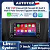 AUTOTOP Autoradio multimediale Linux da 7 pollici con Carplay e Android Auto per VW Volkswagen Skoda Octavia Golf 5 6 7 Touran Passat B6 Polo Jetta Seat con navigazione GPS e Wi-Fi.