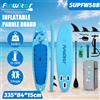 funwater Tavola da Paddle Gonfiabile SUP, Larga, Stabile, Leggera, Antiscivolo, con Accessori Completi, Paddleboard Portatile con Grafica Squalo, Design a Rapido Gonfiaggio per Adulti, Principianti, Gite in