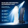 NONE Luce di Emergenza LED Ricaricabile USB-C Solare, Accensione Automatica Durante i Blackout, Portatile, 5 Modalità di Illuminazione, Funzione Power Bank per Interruzioni di Corrente a Casa, Campeggio e