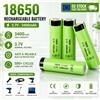DAGENLY Batteria 18650 3.7V 3400mAh Ricaricabile Li-ion con Contattore Superiore, Alta Capacità, Lunga Durata, Alimentazione per Torcia LED, Lampada Frontale, Ventilatore, Rasoio, Pacco Batteria Fai-da-Te,