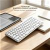 NONE Tastiera Bluetooth Compatta Bianca Universale Wireless Sottile e Leggera per Tablet, Smartphone, Laptop, IOS, Android, Windows