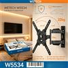 NONE Supporto da Parete per TV a Doppio Braccio con Movimento Completo +15 ° /-8 ° Supporto inclinabile per TV a schermo piatto da 32-60 pollici, carico massimo 32 kg, VESA 100x100‑400x400.