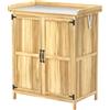 NONE Piccoli mobili da esterno, ripostiglio per attrezzi con ripiano, mobile bar a 2 ante per giardino, terrazza, aspetto elegante.