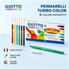 GIOTTO Turbo Color 6/12/24/36 Pennarelli - Pennarelli Colorati Punta Fine 2,8 mm, Colori Assortiti e Intensi - FILA