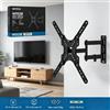 NONE Supporto da Parete per TV a Doppio Braccio con Movimento Completo e Livella Integrata ±15° ° Supporto inclinabile con carico massimo di 30 kg, VESA 75x75‑400x400 per installazione TV a schermo