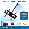 NONE Supporto TV Telescopico da Soffitto Nero, Altezza Regolabile 60‑90cm, Carico Massimo 65kg, VESA 100x100‑600x400, Per Schermi di Grandi Dimensioni da 32‑75 Pollici, Installazione a Soffitto