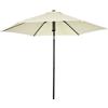 NONE Ombrellone da giardino 2,7x2,5 m, in poliestere e metallo con tendalino inclinabile, nero beige