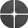 NONE Base per ombrellone in HDPE a 4 pezzi per acqua e sabbia, Ø 100x8 cm, Nero