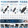 NONE Lettore di schede OTG USB Type-C, adattatore per schede di memoria SD e MicroSD, convertitore 2in1 3in1 per smartphone e laptop