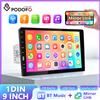 Podofo Autoradio 1 Din con Schermo Touch HD da 9" Lettore Multimediale MP5 per Auto con Radio FM, Mirrorlink, Bluetooth, USB per Telefono