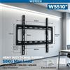 NONE Supporto TV da Parete Fisso Resistente, Stabile per Schermi, Ideale per l'Installazione in Soggiorno o Home Theater