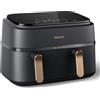 Philips airfryer na352 00 dual basket 9l 2750w black copper (na352/00)