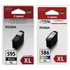 Canon Pg-595xl+cl-586xl + fotopapier 50 blatt 10x 15 cm