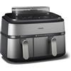 Philips airfryer na555 00 dual basket 9l 2750w silver (na555/00)