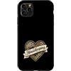 Funny Housekeeping & Cleaning Crew Appar Custodia per iPhone 11 Pro Max Pulitore vintage con stampa leopardata dorata a forma di cuore