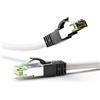 Goobay 55130 Cavo patch CAT 8.1 S/FTP (PiMF) bianco - LSZH privo di alogeni rame AWG 24