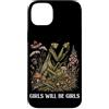 Funny Girls Praying Mantis Women Cottage Custodia per iPhone 14 Plus Ragazze Saranno Ragazze Vintage Pregare Mantide Natura Bug Umorismo