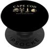 Minimalist Cape Cod Sheller Souvenir Sum Cape Cod Massachusetts Beach Vacanze Shelling PopSockets PopGrip Adesivo