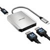 WAVLINK Adattatore da USB C a doppio HDMI, adattatore Dual HDMI 4K a 60hz con alimentazione da 100 W per laptop Dell XPS, HP, Lenovo, Thunderbolt 3/4, laptop Windows Systerm