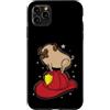 Fire fighter flame fire profession anima Custodia per iPhone 11 Pro Max Cane carlino con casco vigile del fuoco