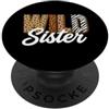 Family Birthday Safari Animals Jungle Pa Wild Sister Zoo Born Two be Wild B-Day Safari Jungle Animal PopSockets PopGrip Adesivo