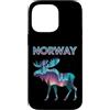 Souvenir Memento Corner Custodia per iPhone 14 Pro Max Alce Norvegia Aurora Boreale Aurora Boreale