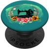 Vintage Images Macchina da cucire a manovella stile vintage e fiori PopSockets PopGrip Adesivo