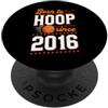 Retro Birthday Party Supply for Basketba Born To Hoop Since 2016, anno di nascita, tema basket, compleanno PopSockets PopGrip Adesivo