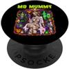 Halloween Glam Retro Vintage Comics Pop MD Mummy Medical Doctor Medicine Spooky Spaventoso Horror Donne PopSockets PopGrip Adesivo