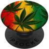 RootCanvas Reggae Rasta Cannabis Leaf Pattern Rosso Giallo Verde Vibes PopSockets PopGrip Adesivo