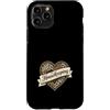 Funny Housekeeping & Cleaning Crew Appar Custodia per iPhone 11 Pro Pulitore vintage con stampa leopardata dorata a forma di cuore