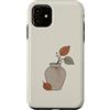 Boutique Botanical Society Custodia per iPhone 11 Autunno Botanico Lino Vaso Leopardo Plaid Foglie