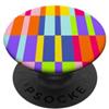 Colorful Retro Striped Checkered Pattern Vivaci motivi geometrici retrò PopSockets PopGrip Adesivo