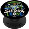 Sierra Leone Souvenir Gift Regalo disegnato a mano del punto di riferimento del souvenir di viaggio della Sierra Leone PopSockets PopGrip Adesivo
