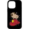 Fire fighter flame fire profession anima Custodia per iPhone 14 Pro Max Cane carlino con casco vigile del fuoco