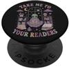 Alien Reader Orbit Portami ai tuoi lettori Alien Book Lover Reading PopSockets PopGrip Adesivo